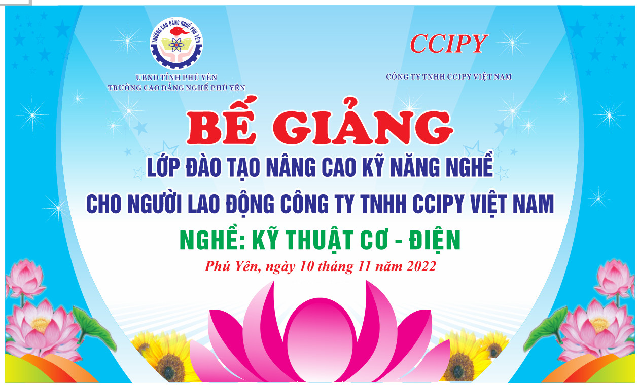 Bế giảng lớp đào tạo nâng cao kỹ năng nghề cho người lao động Công ty TNHH CCIPY Việt Nam